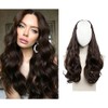 SARLA Dark Brown Clip in U Part Hair Extensions Full