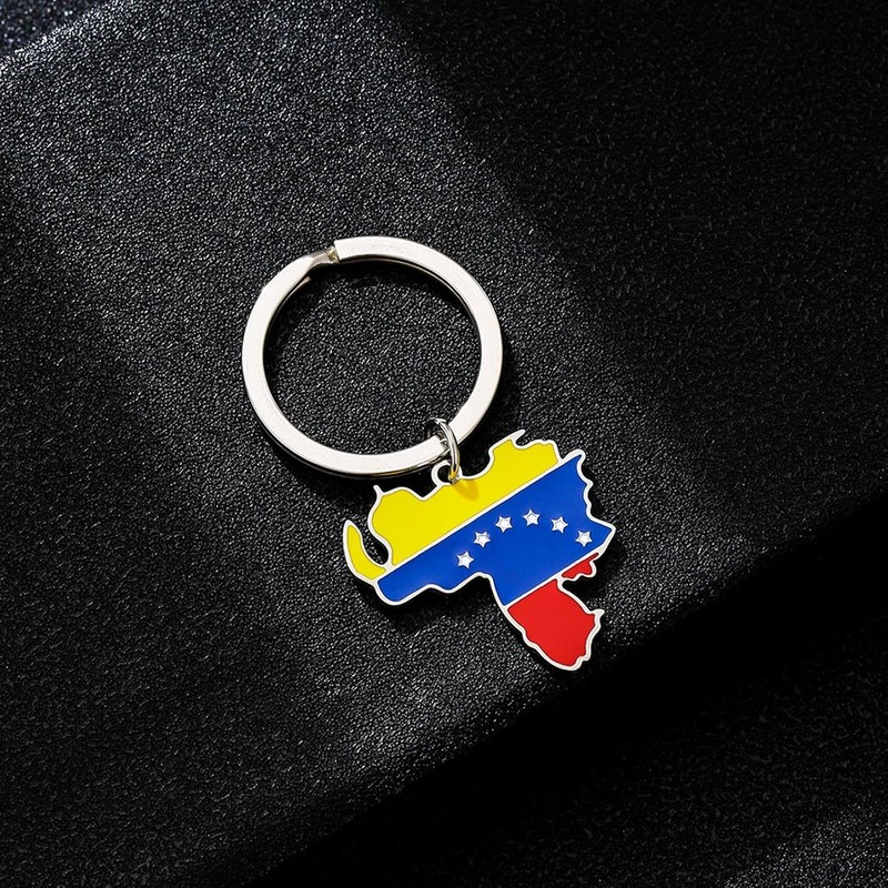 Hejhncii - Llavero con bandera de mapa de Venezuela de