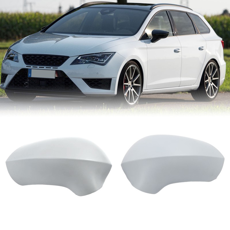 Primed Door Wing Mirror Cap Covers 1P0857537 For Leon MK2