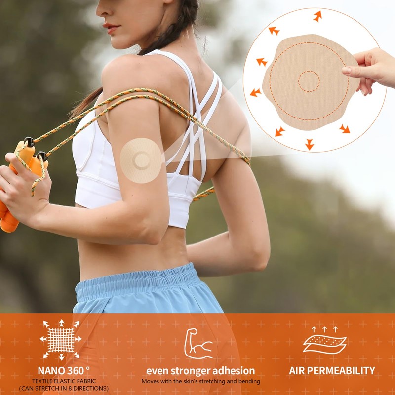 20pcs Sensor Covers for Libre 3 & Lingo Waterproof, Adhesive