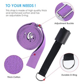 KimDaro Leg Stretcher, Door Flexibility & Stretching Leg Strap - Great for Ballet Cheer Dance Gymnastics or Any Sport Leg Stretcher Door Flexibility Trainer Premium Stretching Equipment (Purple)