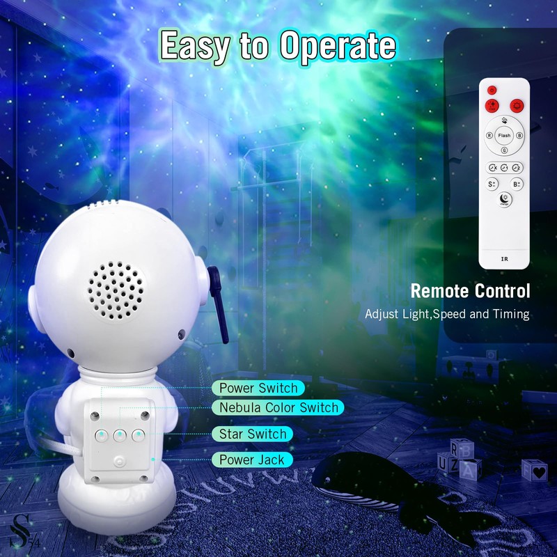 Veetop Galaxy Starry Sky Astronaut Projector