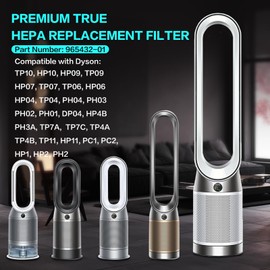 360° Combi Glass True H13 HEPA + Carbon Filter for Dyson TP10 HP10 HP09 TP09 HP07 TP07 TP06 HP06 PH04 PH03 PH02 PH01 DP04 HP4B PH3A TP7A TP7C TP4A TP4B PH2 HP2 PC2 PC1 HP1, 2-in-1 Replacement Filter