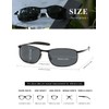 kimorn Polarised Sunglasses Men's Retro Rectangular Frame Classic Unisex Lenses