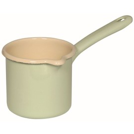 Riess, 0284-006 Sippy Pot with Handle Diameter 10 cm Colourful Pastel Enamel Volume (rec.): 0.7 Litres Made in Austria LWH: 23.3 x 12.7 x 12.2 cm 0.343 kg Suitable for Induction Cookers Suitable for Gas Cookers