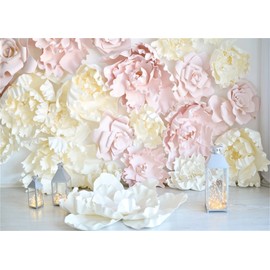 YongFoto 7x5ft 3D Flower Backdrop Floral Trendy Abstract DIY Background Backdrops for Photography Party Wedding Lovers Birthday Kids Photo Shoots Personal Portrait Vinyl Photo Background Studio Props