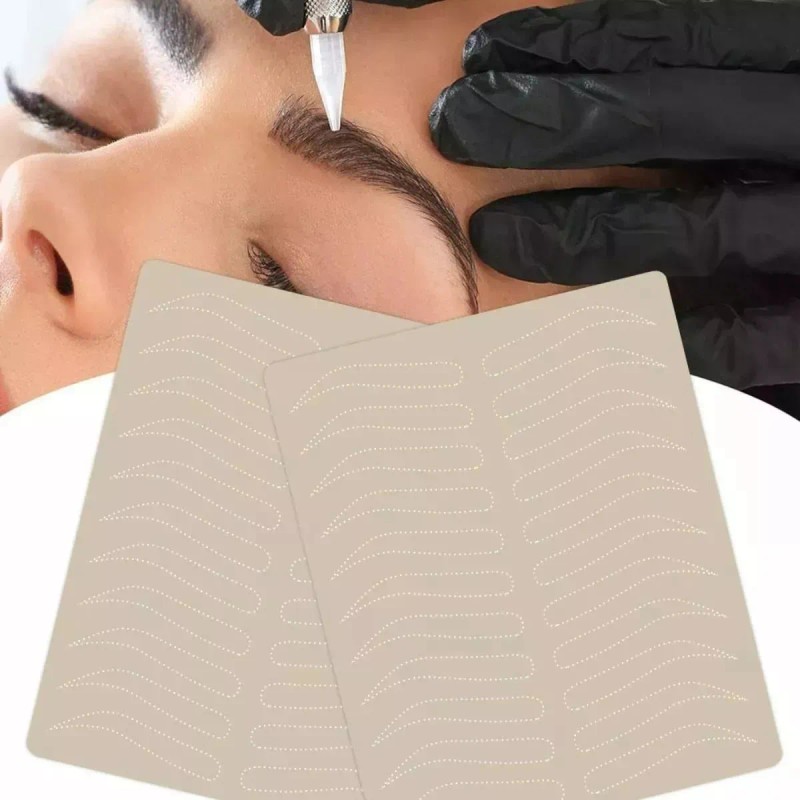Piel Sintética Práctica Microblading Diseño Ceja Pack 6pzs