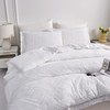 Boho King Size Comforter Set White 3 Pieces Tufted Tassel