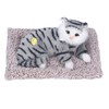 Cat Ornament Simulation Design Vivid Cute Plush Lying Cat with