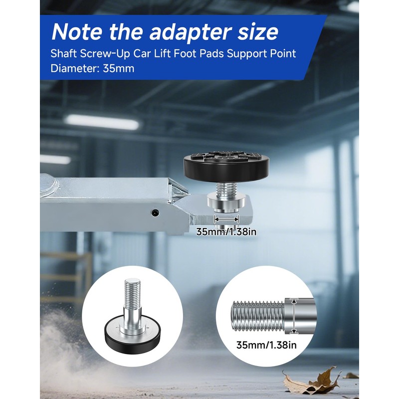 2 Pack 35mm Car Lift Rubber Pads for 2 Post