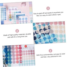 Operitacx 7 Sets Dot Stickers Label Tags Craft Seal Stickers Waterproof Multi-Function Versatile for DIY Handmade Craft Projects Notebook Envelope Random Style