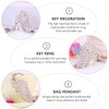 Lurrose High Heels Crystal Key Ring - Rhinestone Shoe Pendant