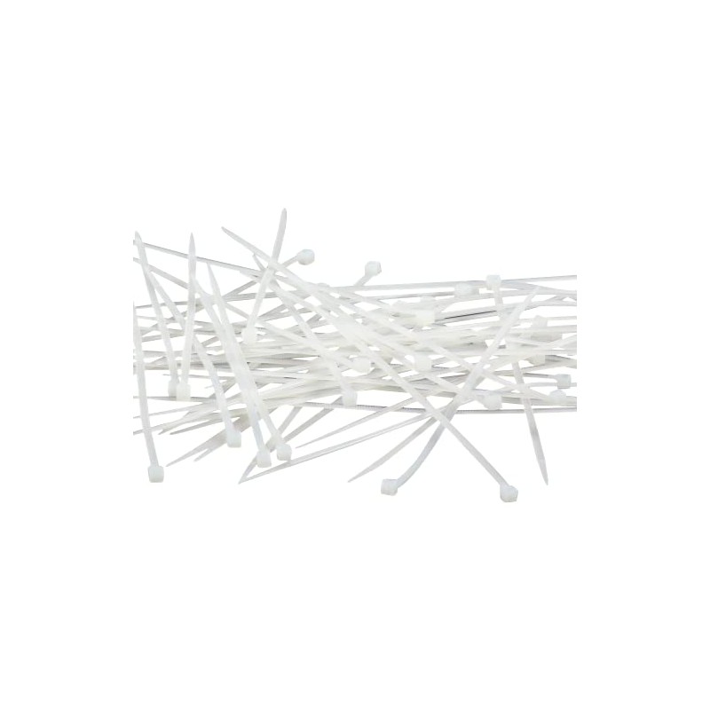 Mikel's CDP100-25X150B Cinchos de Plástico, Blanco, 2.5 x 150 mm,