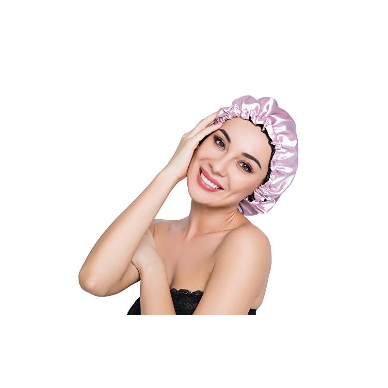 Stain Bonnet Silk Sleep Cap Adjustable Satin Cap for Night