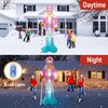 PARAYOYO 10FT Christmas Inflatables Pink Nutcracker Hold Candy Cane, Christmas