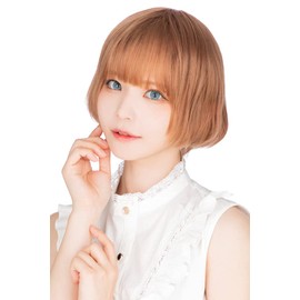 Klasse PRO Cosplay Wig, Short, Straight, 13.8 inches (35 cm), Funny Gold, Ships in Japan, Cosplay, Easy Set