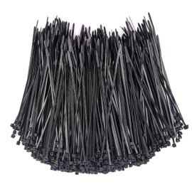 HiBallBall Cable Ties, 1000 PCS, 6 Inch Nylon, Self-Locking, Heavy Duty, Black