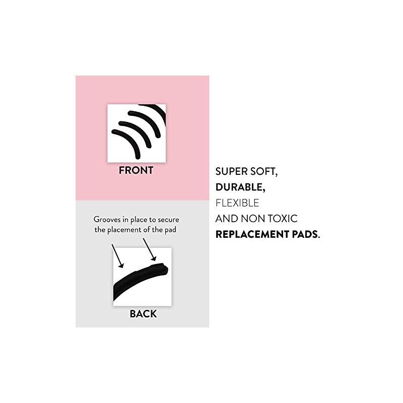 Pink Eyelash Curler Refills (24-Pack) Replacement Pads Eye Lash and