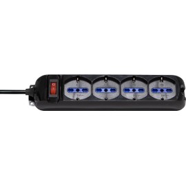 Brennenstuhl Eco-Line 1150739314 Power Strip with Switch 4-Way Black 29 cm - 3 m