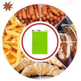 100 Pcs Aluminum Foil Hamburger Sleeves,Aluminum Foil Hot Dog Bags,Grease Resistant Serving Snack Bags For hot dogs, hamburgers, sandwiches, bagels (Green)