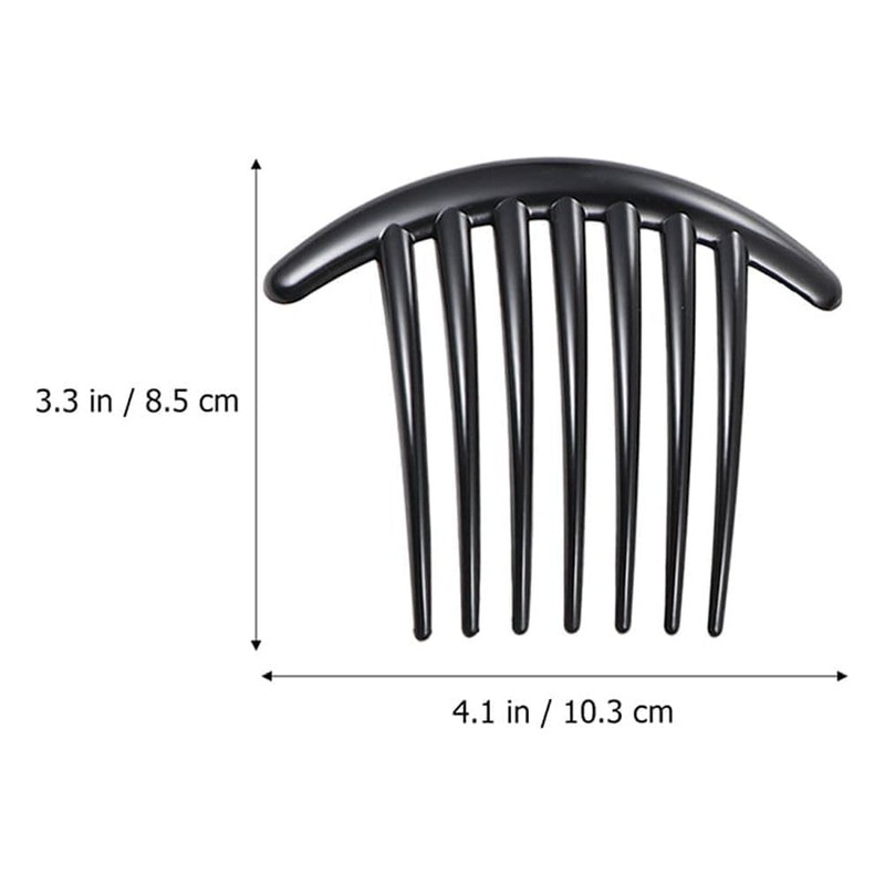 3Pcs Hair Side Combs, 7 Tooth French Twist Plastic Hair