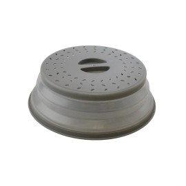 Dependable Industries 2-in-1 Collapsible Microwave Splatter Guard Cover & Vegetable Washing Colander