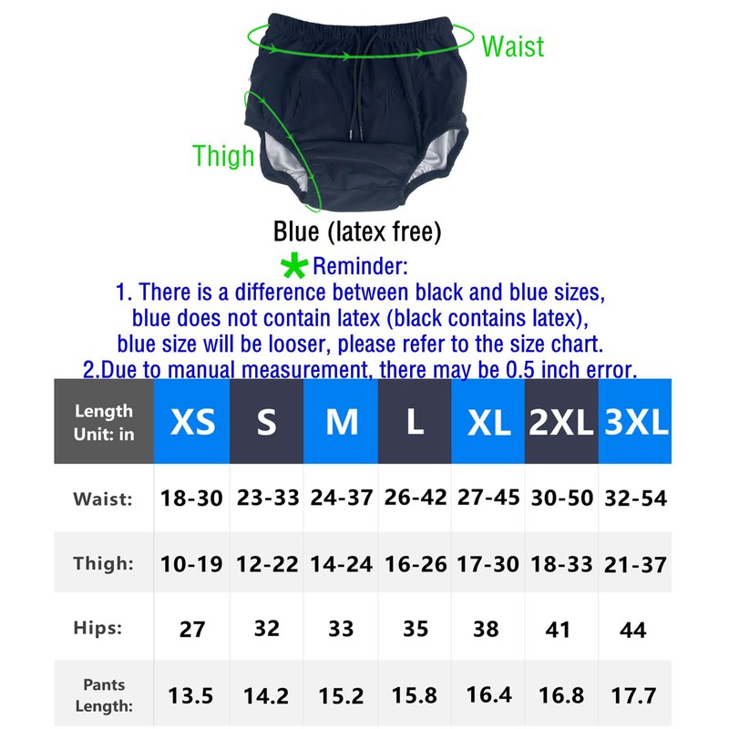 AQX Reusable Adult Swim Diapers Special Needs, Washable Cloth Diapers
