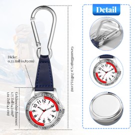 Carabiner Watch Carabiner Watch Outdoor Analogue Quartz Nurse Watch Heart Rate Monitor Pocket Watch with Carabiner Pocket Watch Nurse Outdoor Backpack Watch for Nurses Doctors Cyclists Climbers