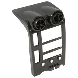 HECASA Dash Bezel Compatible with 2005-2007 Hummer H2 Replacement for D04478029KE Centrer Control Dashboard Air Vent Trim Cover Panel Carbon Fiber Color