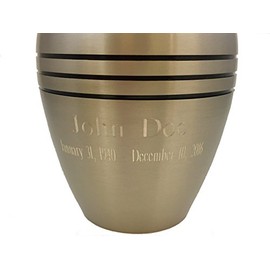 Dignity Pewter Custom Cremation Urn by Beautiful Life Urns - Engravable Funeral Urn (Large)