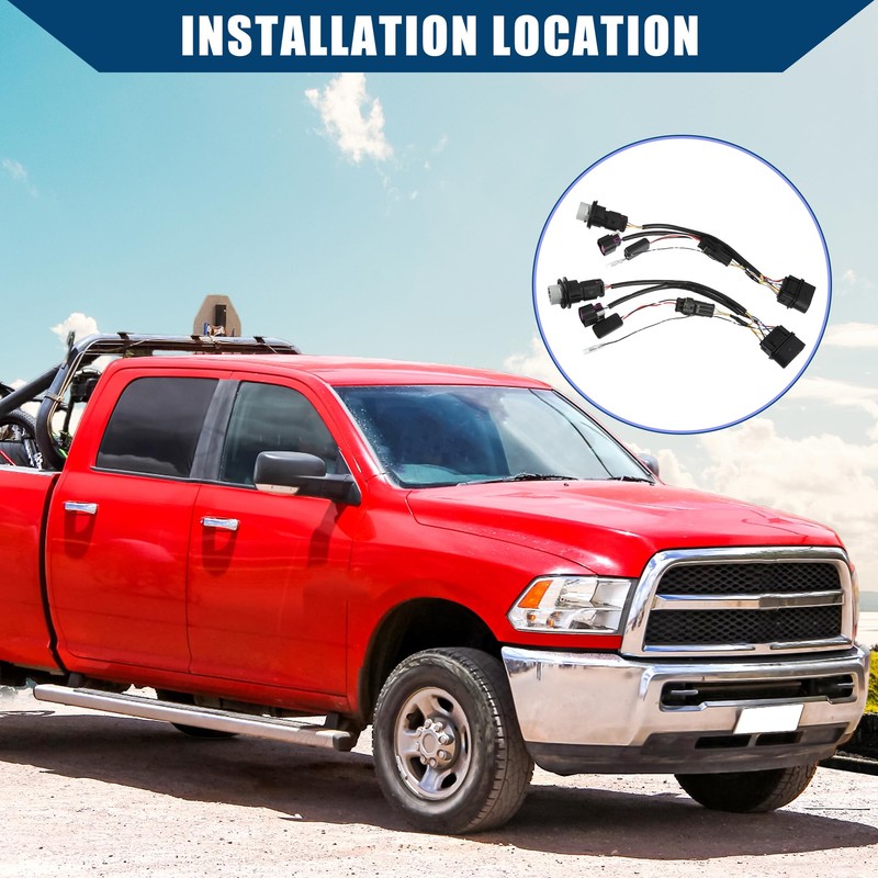 Hihaha Headlights Wiring Adapter for Ram 1500 2500 3500 2013-2018