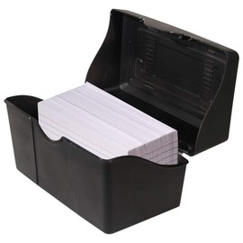 1InTheOffice Caja de almacenamiento para tarjetas de índice de 4 x 6 pulgadas, soporte para tarjetas de índice de 400 capacidades y tarjetas de índice de 4 x 6 pulgadas, color blanco, paquete de 200 unidades