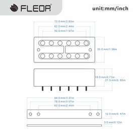 FLEOR Alnico 2 Electric Guitar Humbucker Neck 3-4K Pickup for FT Style Guitar,Gold