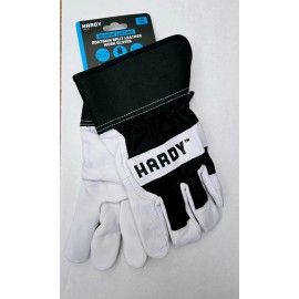 Hardy One Pair Natural Goatskin  Split Leather  Work Gloves for Tough Jobs One Size