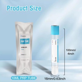 Meterbox 10ml PRP Tubes for PRP Systerm, ACD and Gel Glass Tube, Individually Wrapped Box of 20
