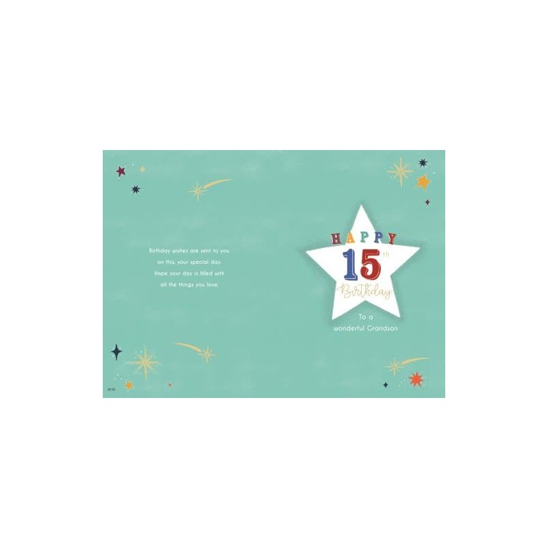 Special Grandson 15th Birthday Card