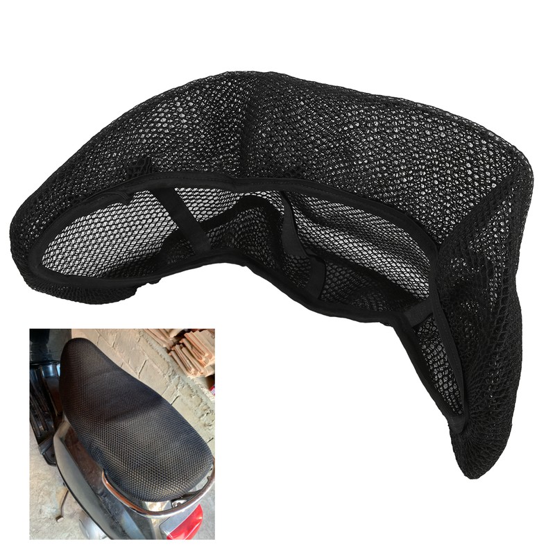 Motorcycle Seat Covers 3 Dimensional Breathable Design Mesh Black Replacement