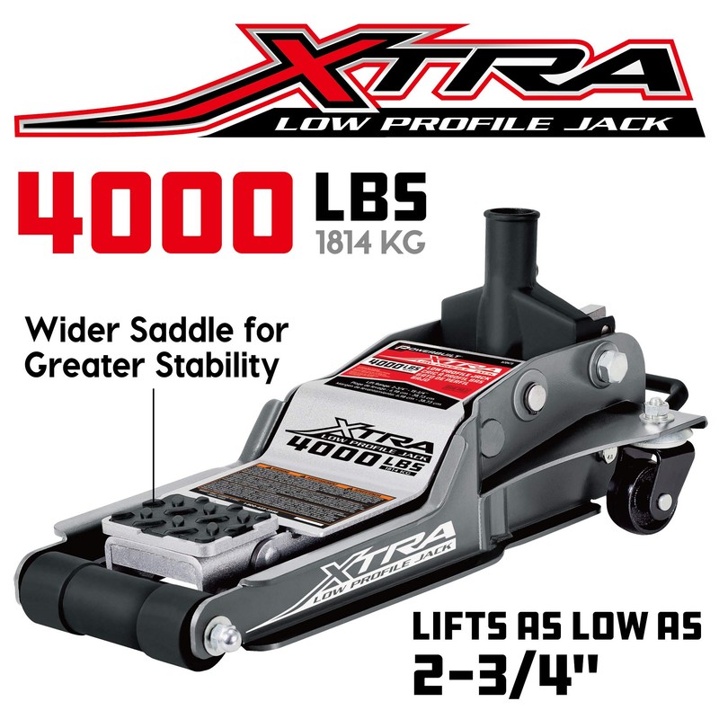 Powerbuilt 620479E Xtra Low Profile Floor Jack with Safety Bar