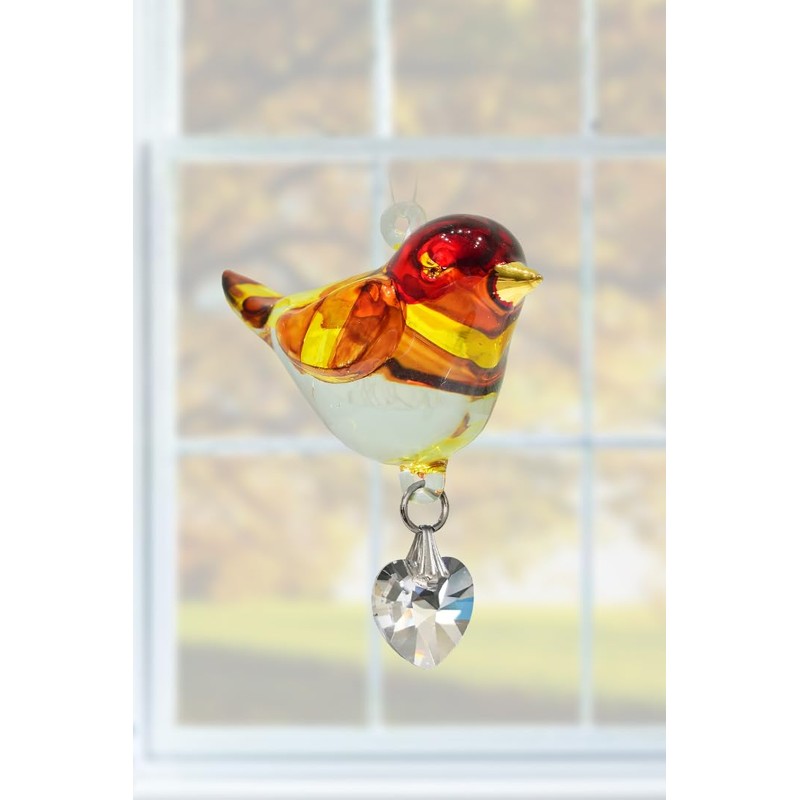 Wild Things Handmade Pretty Little Birds Glass Bird Suncatcher Crystal