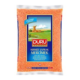 Duru Split Red Lentils 1000g, 100% Natural and Certificated, High Fiber and Protein, Non-GMO, Great for Lentil Soup and Vegan Recipes, Gluten Free