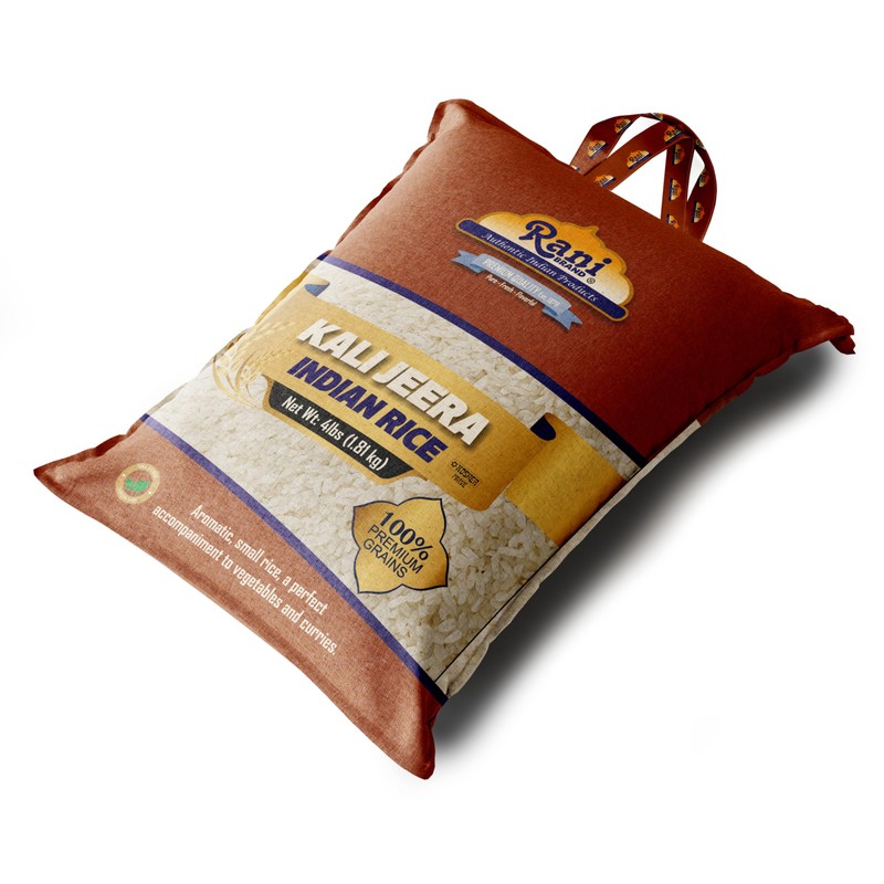Rani Kali Jeera Indian Rice 64oz (4lbs) 1.81kg Cloth Bag