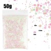 BOOMTOP 50 g Glitter for Crafts, Glitter Powder, Sequins, Reflective,
