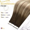 Moresoo Real Hair Extensions Tape-In Blonde Hair Extensions Real Hair