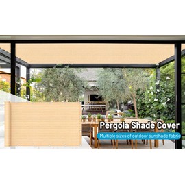 Heavy Duty Mesh Tarp with Grommets Black Protective Cover with Air Flow - Use for Tie Downs, Shade, Fences, Canopies, Dump Trucks,Tear Resistant-Beige (6'x12')