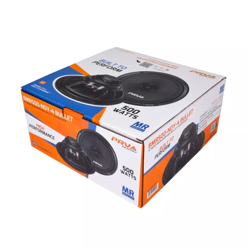 PRV 8" Midrange Neodymium Bullet Speaker 8MR500-NDY-4 BULLET 4 Ohm