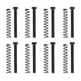 8pcs 3x30mm Humbucker Pickup Screws Spings Electric Guitar Double Coil Pickup Frame Kit Ring Surround Mounting Guitar Parts Black