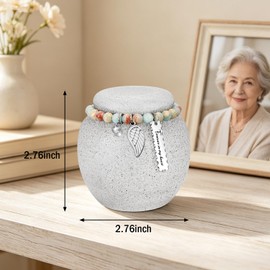 Dletay Mini Urns for Human Ashes Memorial Ceramic Small Cremation Urns for Human Ashes Keepsake Funeral Sharing