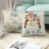 Meleager 4 x Easter Cushion Covers, Easter Decoration, Bunny Cushion