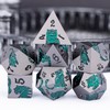 OGCOPHEN Metal DND Cat Dice 7PCS Polyhedral RPG Dice Set