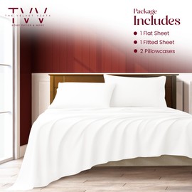 THE VELVET VISTA King Sheet Set 600 Thread Count 4 Piece Sheets with 16 inch Deep Pocket - Ultra Soft and Hotel Luxury Breathable and Cooling Bedsheet - White